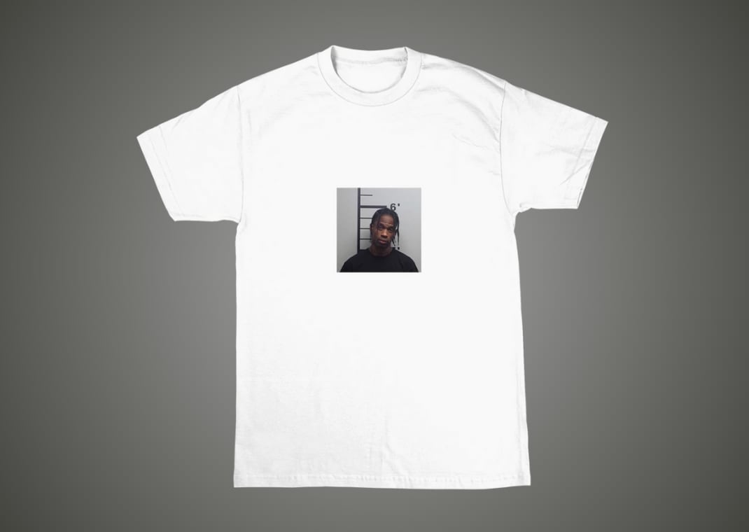 Travis Scott's 2017 Mugshot Tee