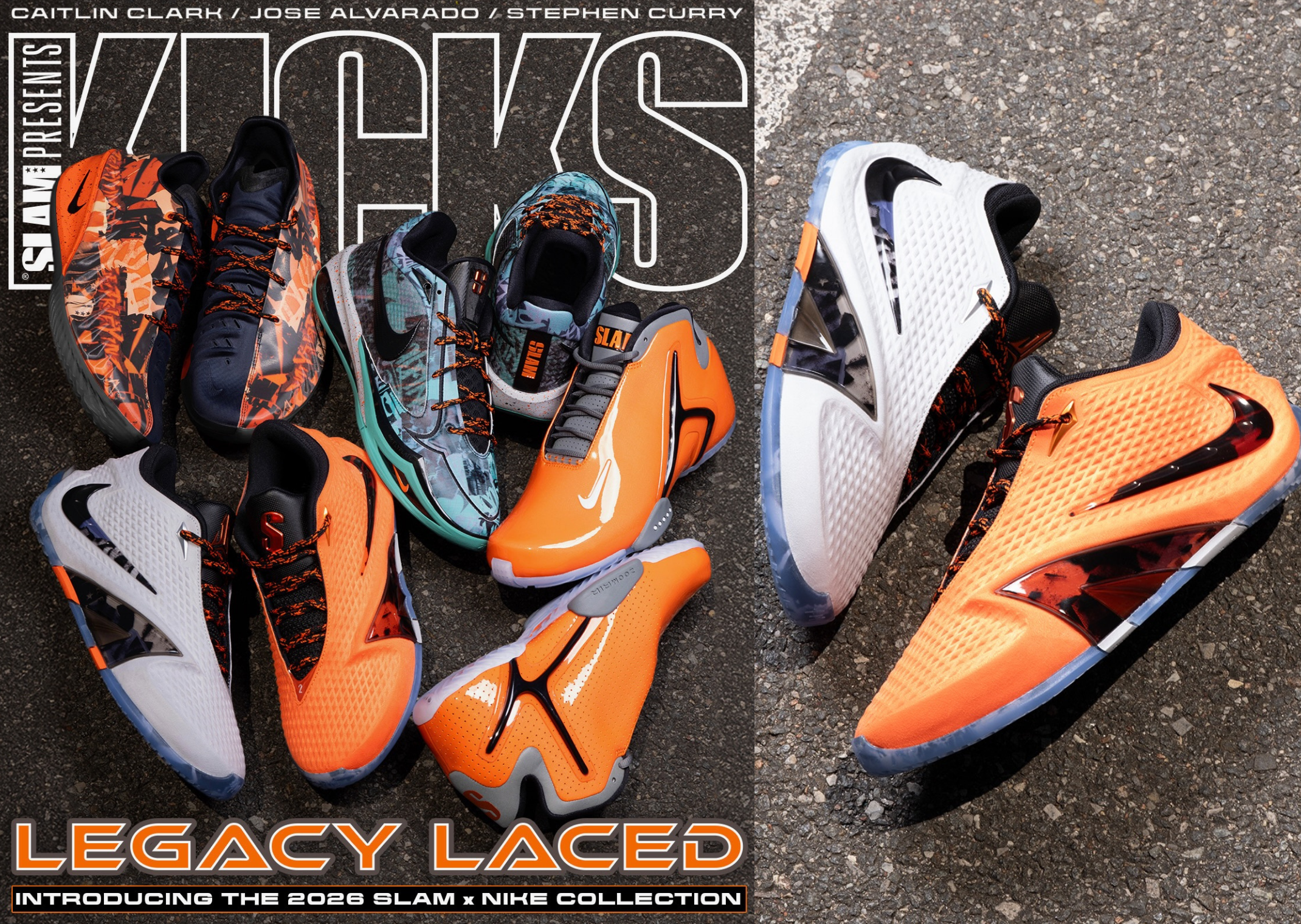 SLAM x Nike Basketball Collection (left) and SLAM x Nike Ja 4 (right)