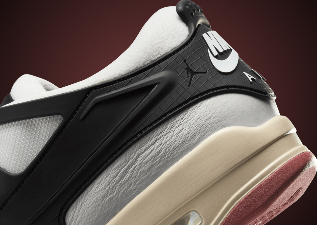 Air Jordan 4 RM Sail Black Canyon Rust Heel Detail