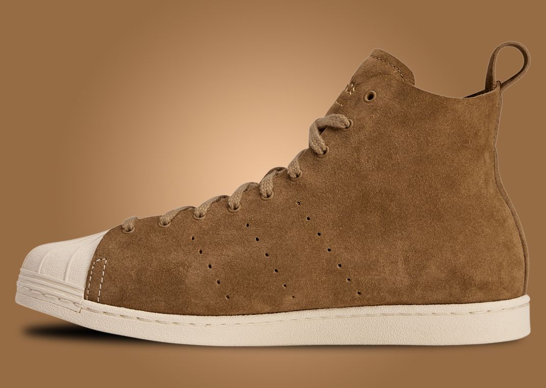 Wales Bonner x adidas Superstar Hi Brown Medial