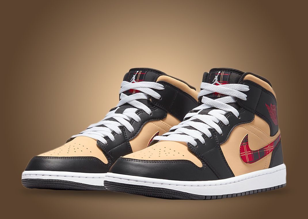Air Jordan 1 Mid SE Tartan Swoosh