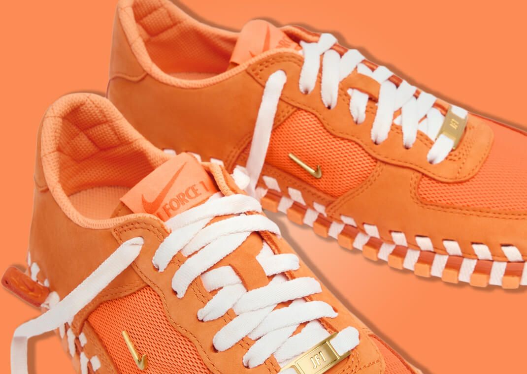 The Jacquemus x Nike J Force 1 Low Bright Mandarin Releases