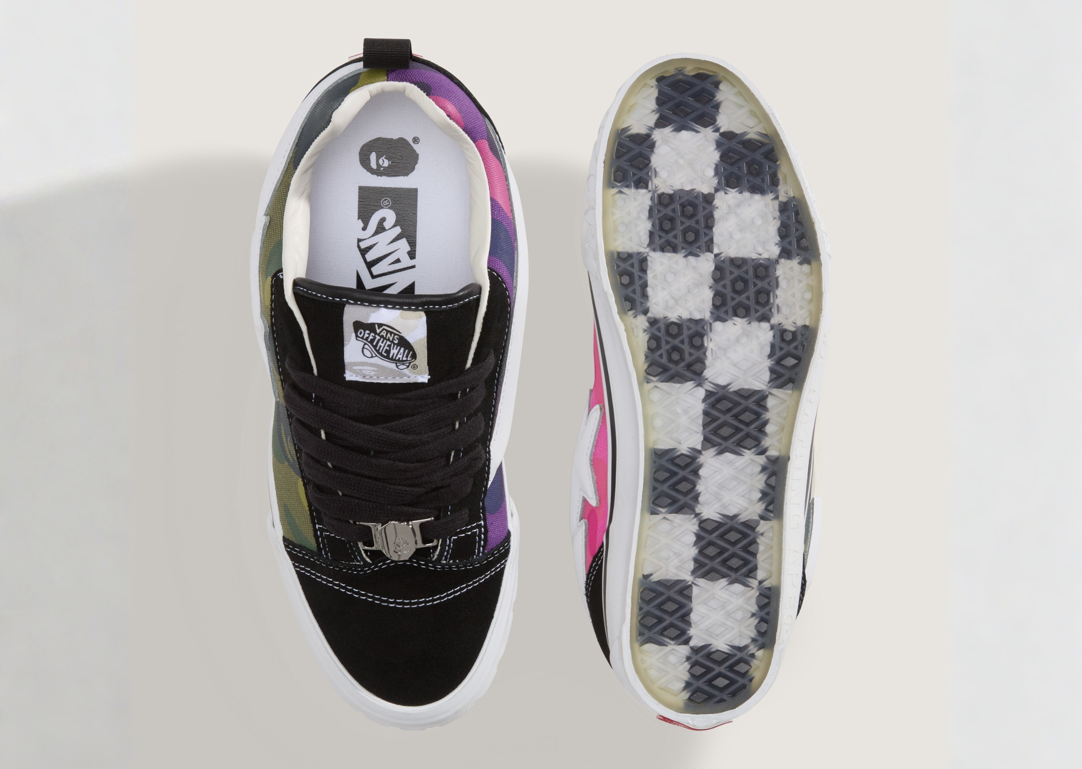 BAPE x Vans Knu Skool Camo Green Top