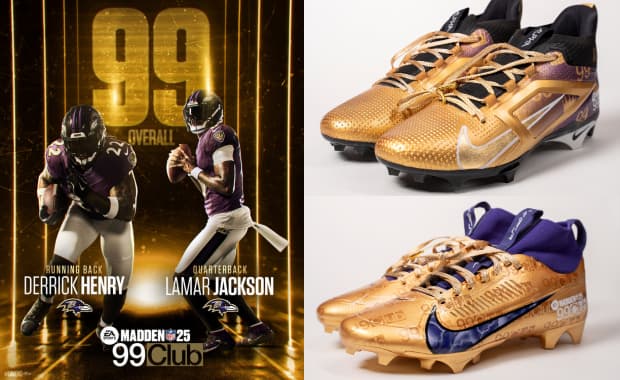 Lamar Jackson and Derrick Henry's Custom Madden 99 Club Cleats