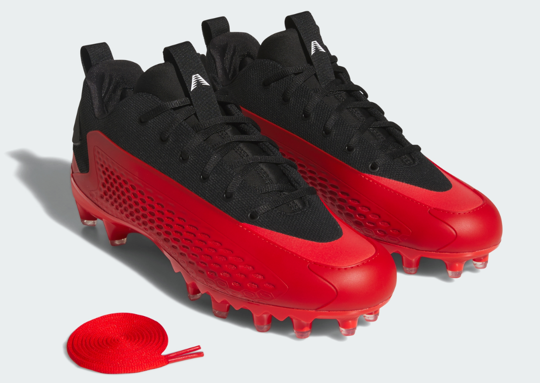 adidas AE 1 Low Football Cleat Core Black Red - Angle