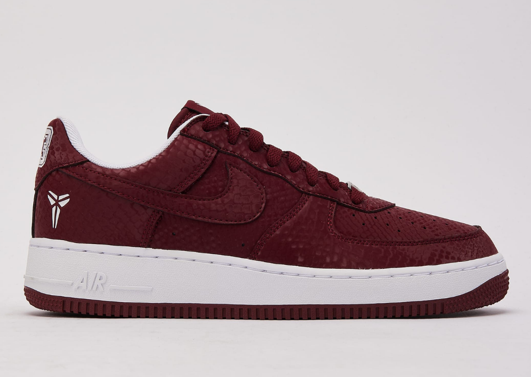 Kobe Bryant Nike Air Force 1 Low Lower Merion Aces Red Lateral