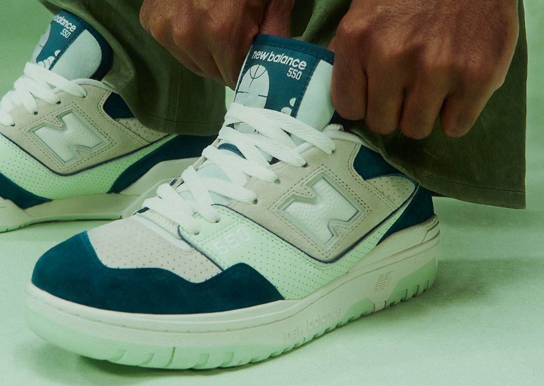 New Balance 550 Clay Melon Water Angle