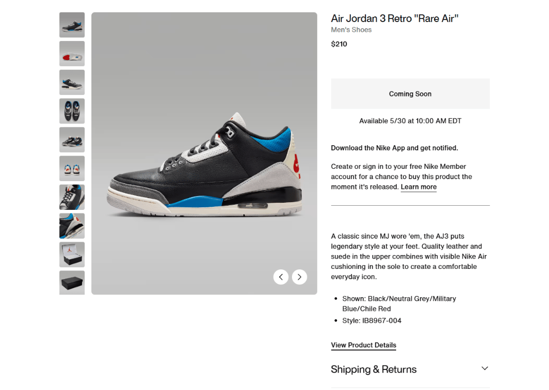 Air Jordan 3 Retro Rare Air Nike Page
