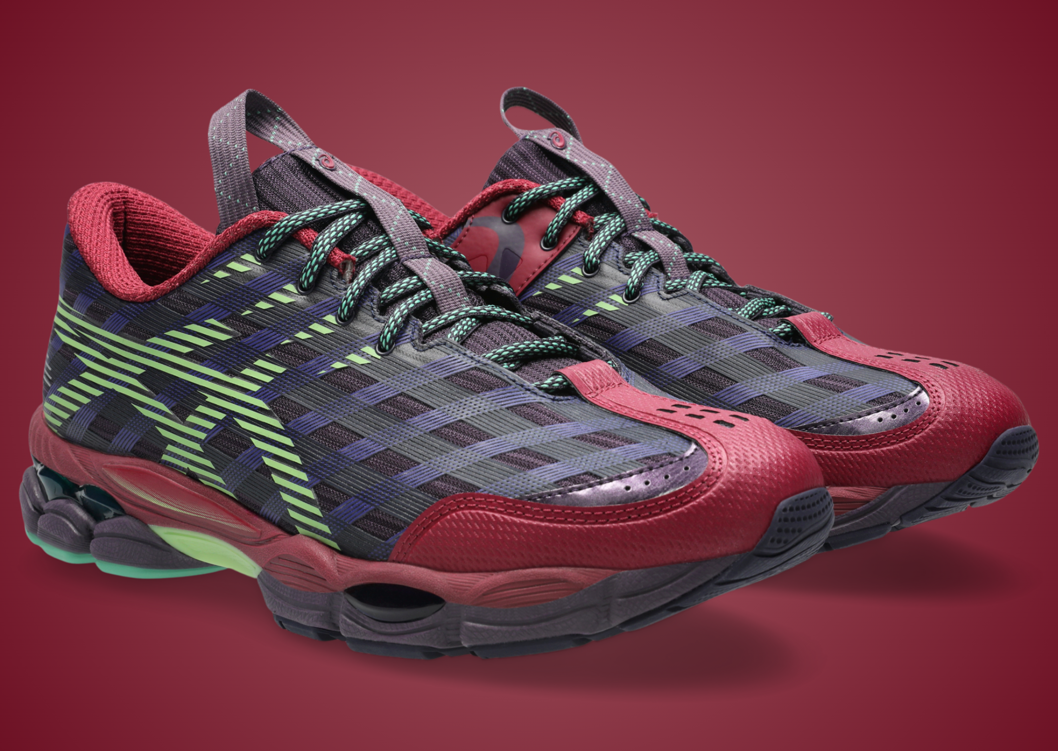 Kiko Kostadinov x Asics US8-S Gel-SJ33 Deep Plum - Angle