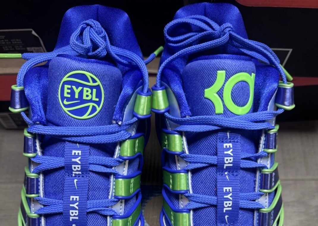 Nike KD EYBL Basketball Shoes - blue & Neon Green For Sale! Add for shipping. - Nike KD 18 EYBL Size 10.5 & 13  main image 3