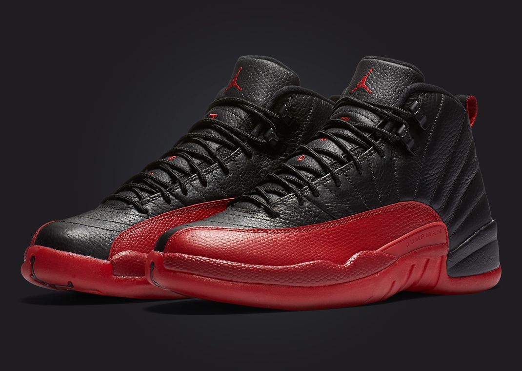 Red jordan 12 black deals friday