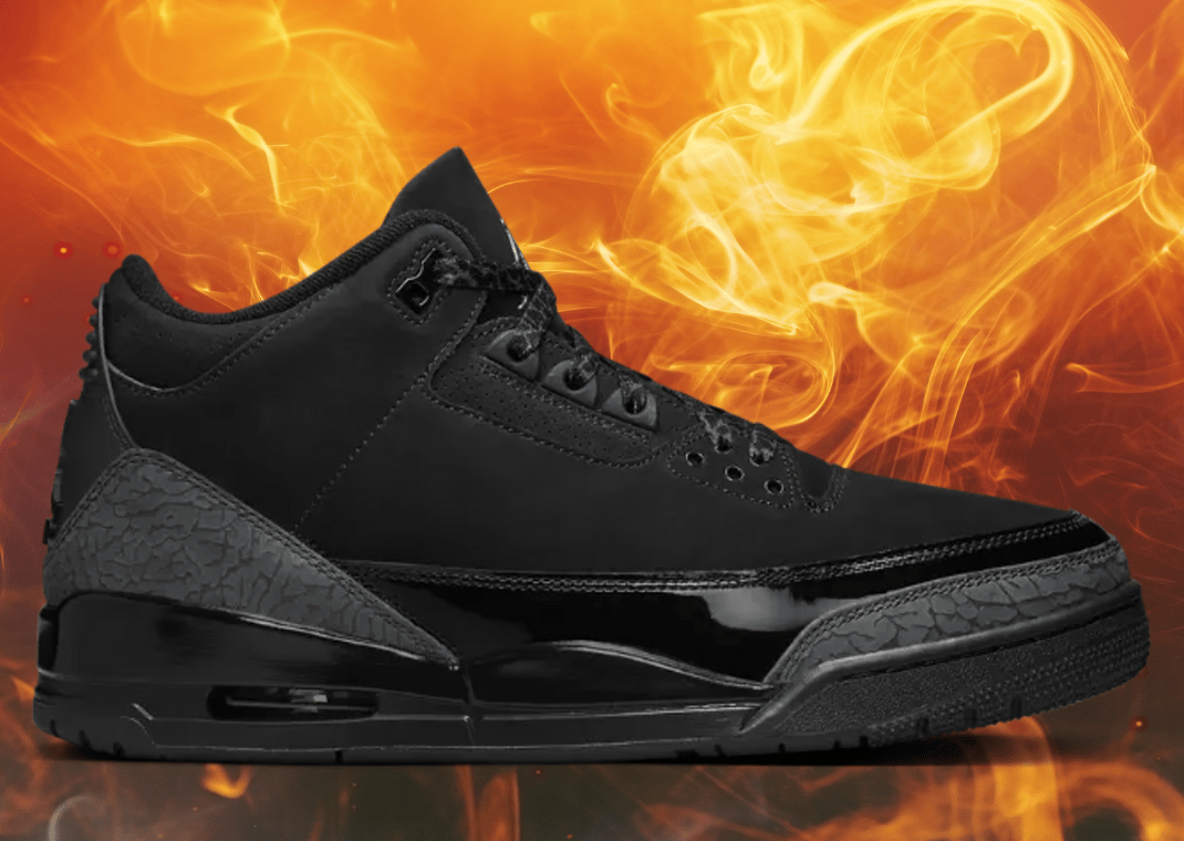 Jordan 3 Black Cat On Fire