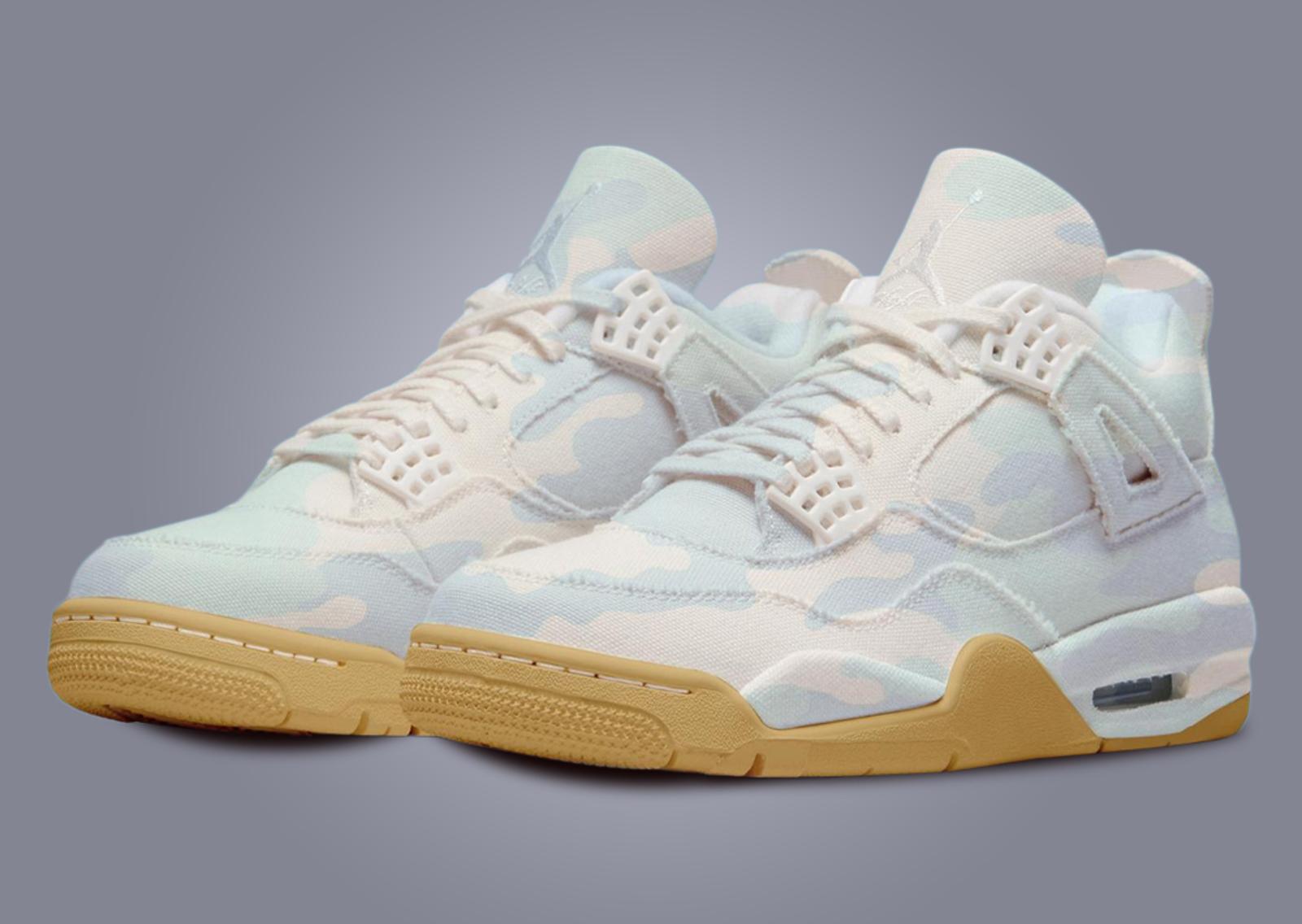 Air Jordan 4 Retro TEX Sail Worn Blue (W) (mock-up)