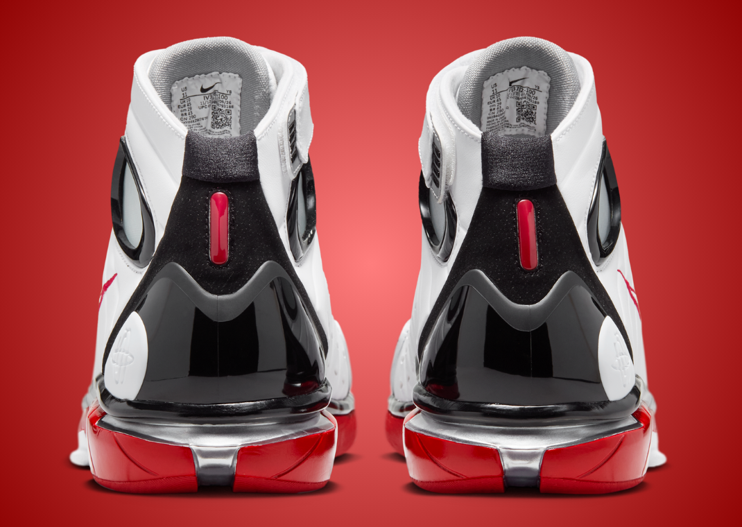 Nike Zoom Flight Huarache 2K4 White Varsity Red - Back