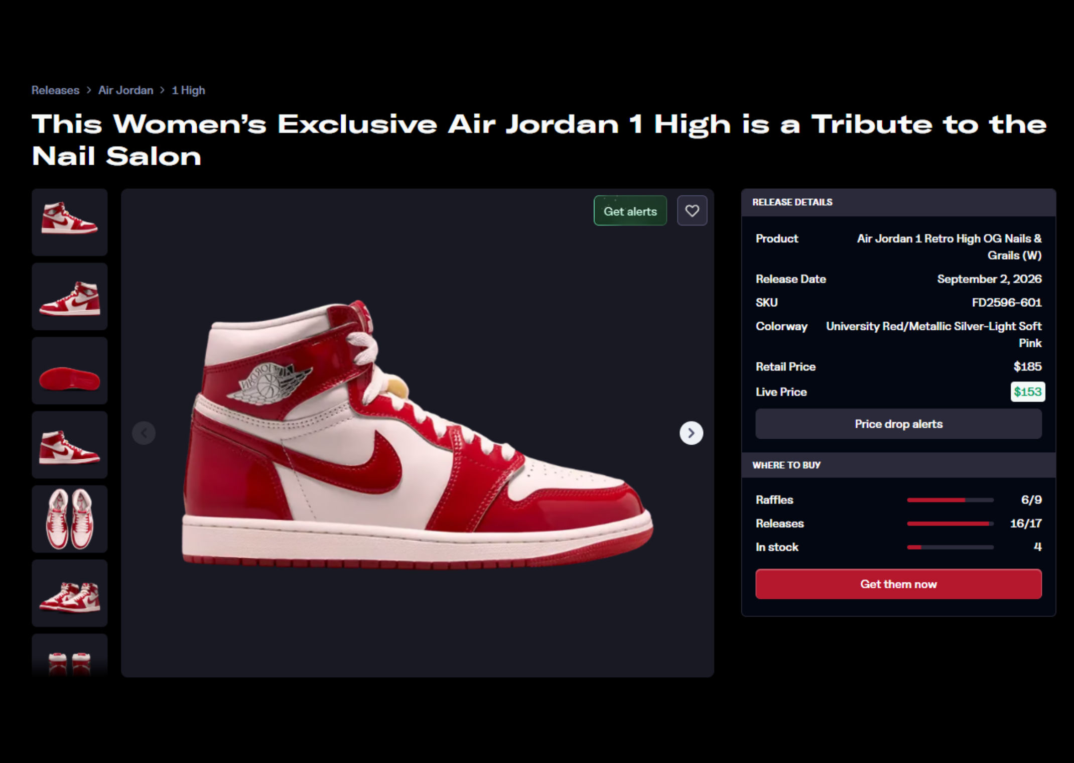 Air Jordan 1 Retro High OG Nails & Grails (W)