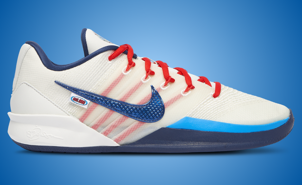 The Nike Sabrina 3 WNBA 30th Anniversary Colorway is a Red, White