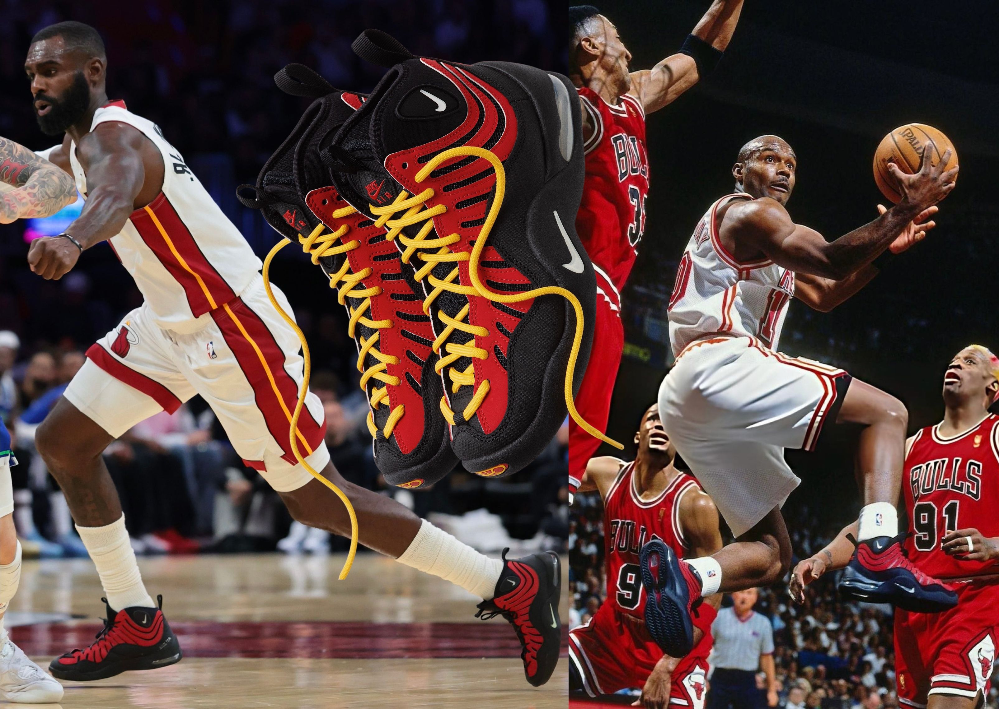 Tim Hardaway Jr. and Sr. wearing the Nike Air Bakin
