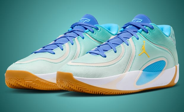 The Jordan Tatum 4 Offseason Features Four Textures in Teal