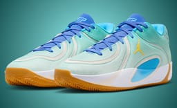 The Jordan Tatum 4 Offseason Features Four Textures in Teal