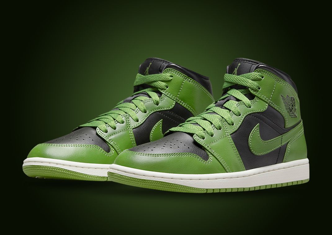 Air Jordan 1 Mid Black Altitude Green (W)