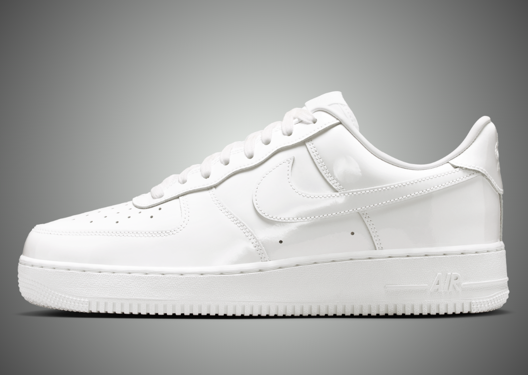 Nike Air Force 1 Low Patent Leather Premium White lateral