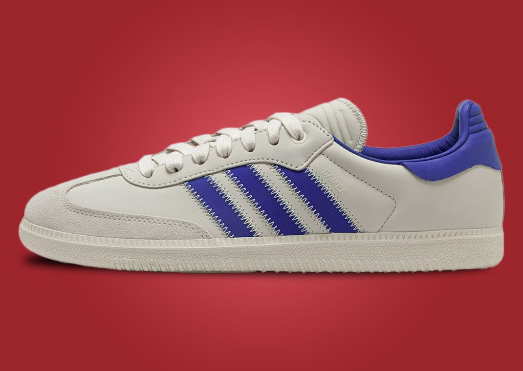 Humanrace x adidas Samba Aluminium Blue Lateral