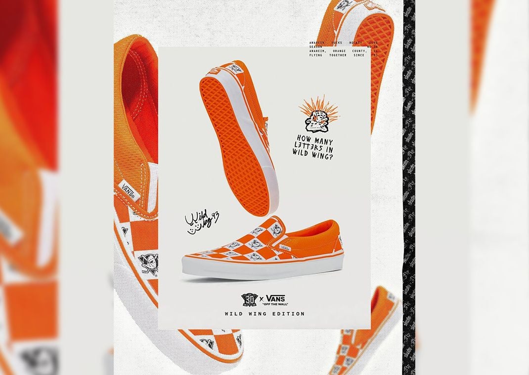 Anaheim Ducks x Vans Slip-On Wild Wing