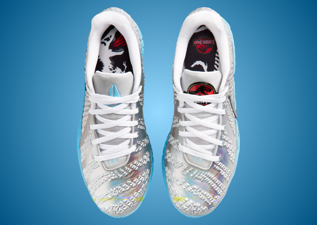 Jurassic Park x Nike Ja 3 Metallic Silver - Top