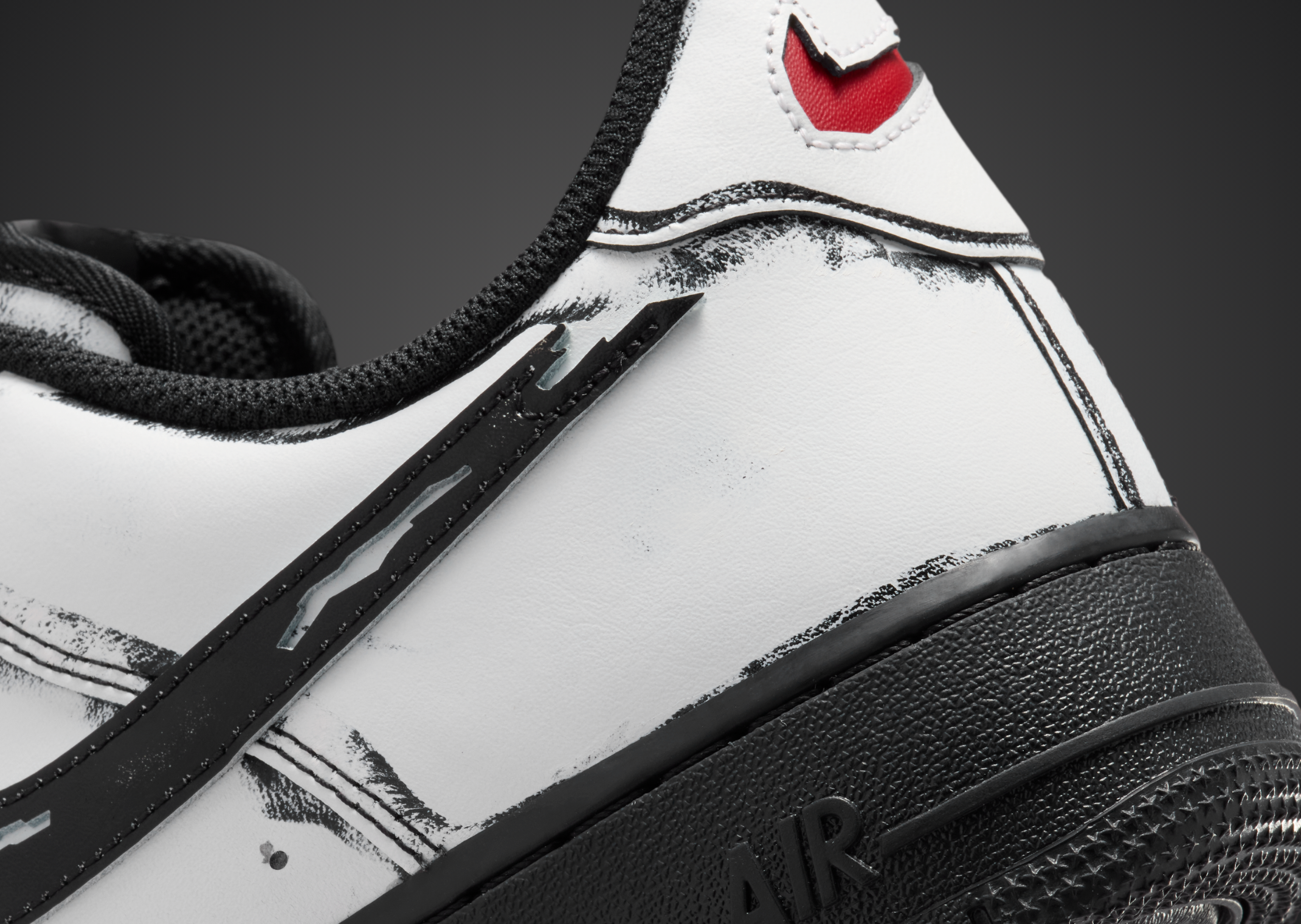 Nike Air Force 1 Low Scream Official Look - Heel Detail