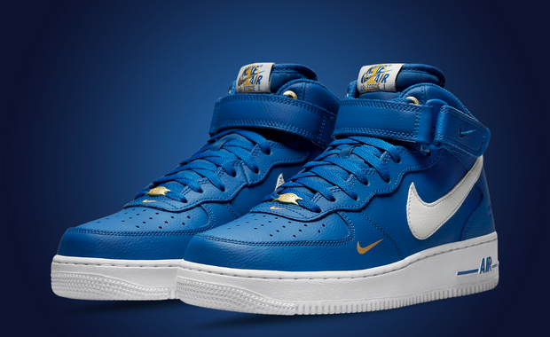 Blue white nike air force 1 high sales