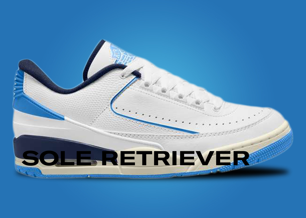 Air Jordan 2/3 White Uni Blue Midnight Navy Lateral