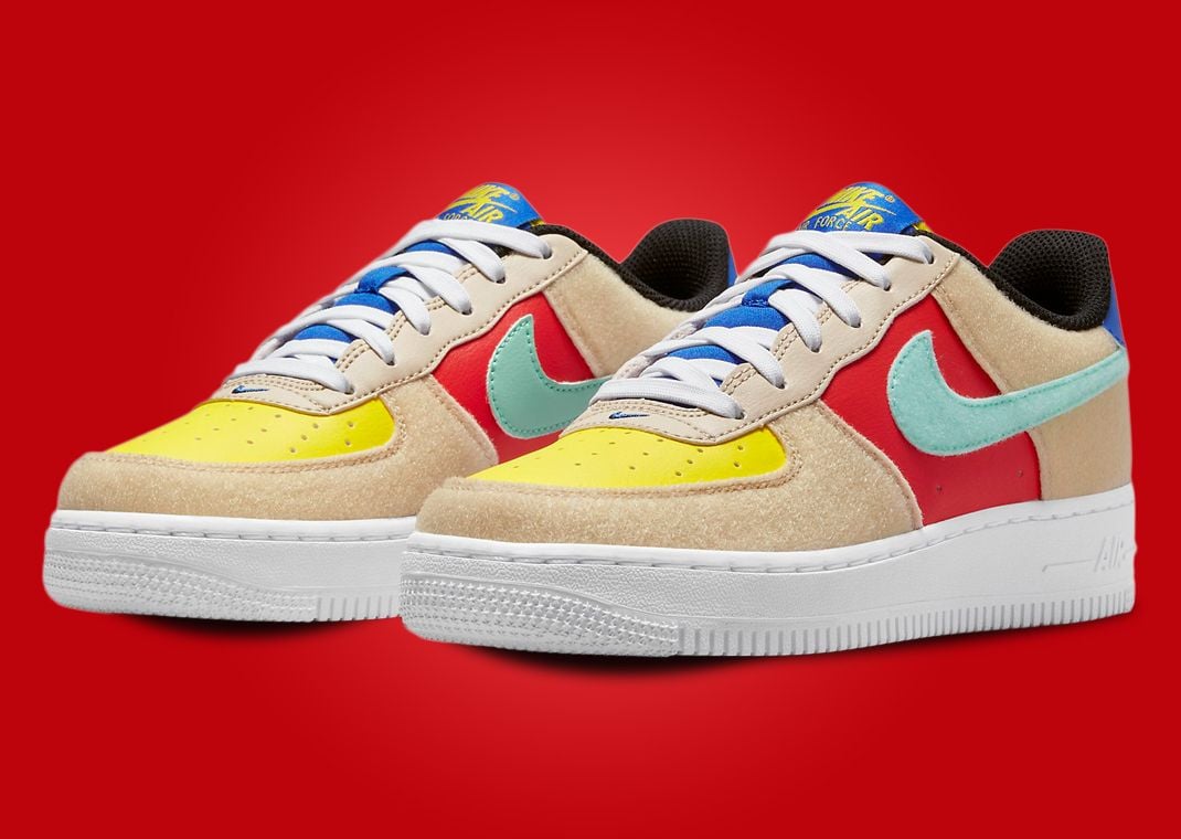 Nike Air Force 1 Low Multi-Color Velcro (GS)