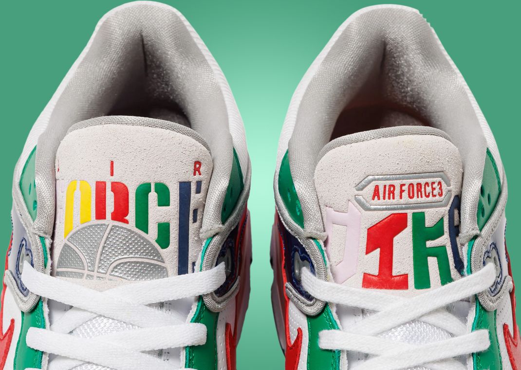 Nigo x Nike Air Force 3 Low White Multi-Color Tongue