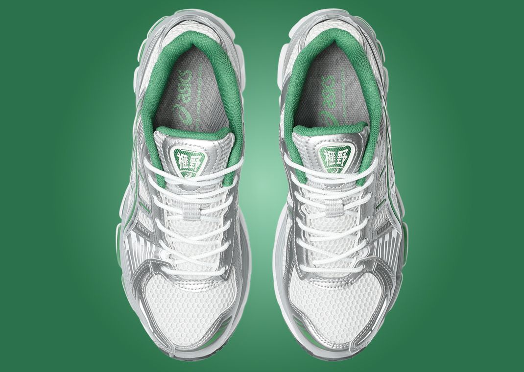 Asics Gel-Kayano 12.1 Metallic Silver Green Top