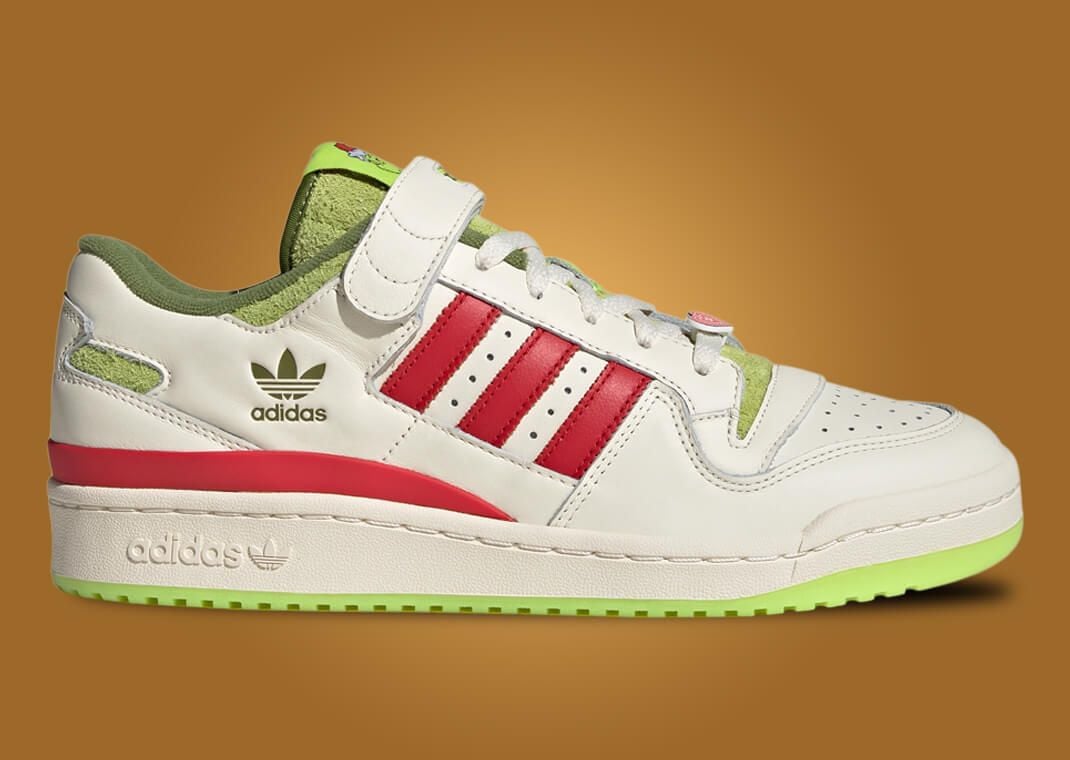 The Grinch x adidas Forum Low Cream White