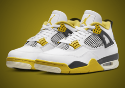 Air Jordan 4 Retro White Vivid Sulfur (W) Angle