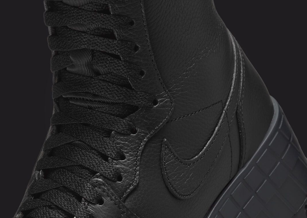 Air Jordan 1 Brooklyn Black Flat Pewter (W) Tongue
