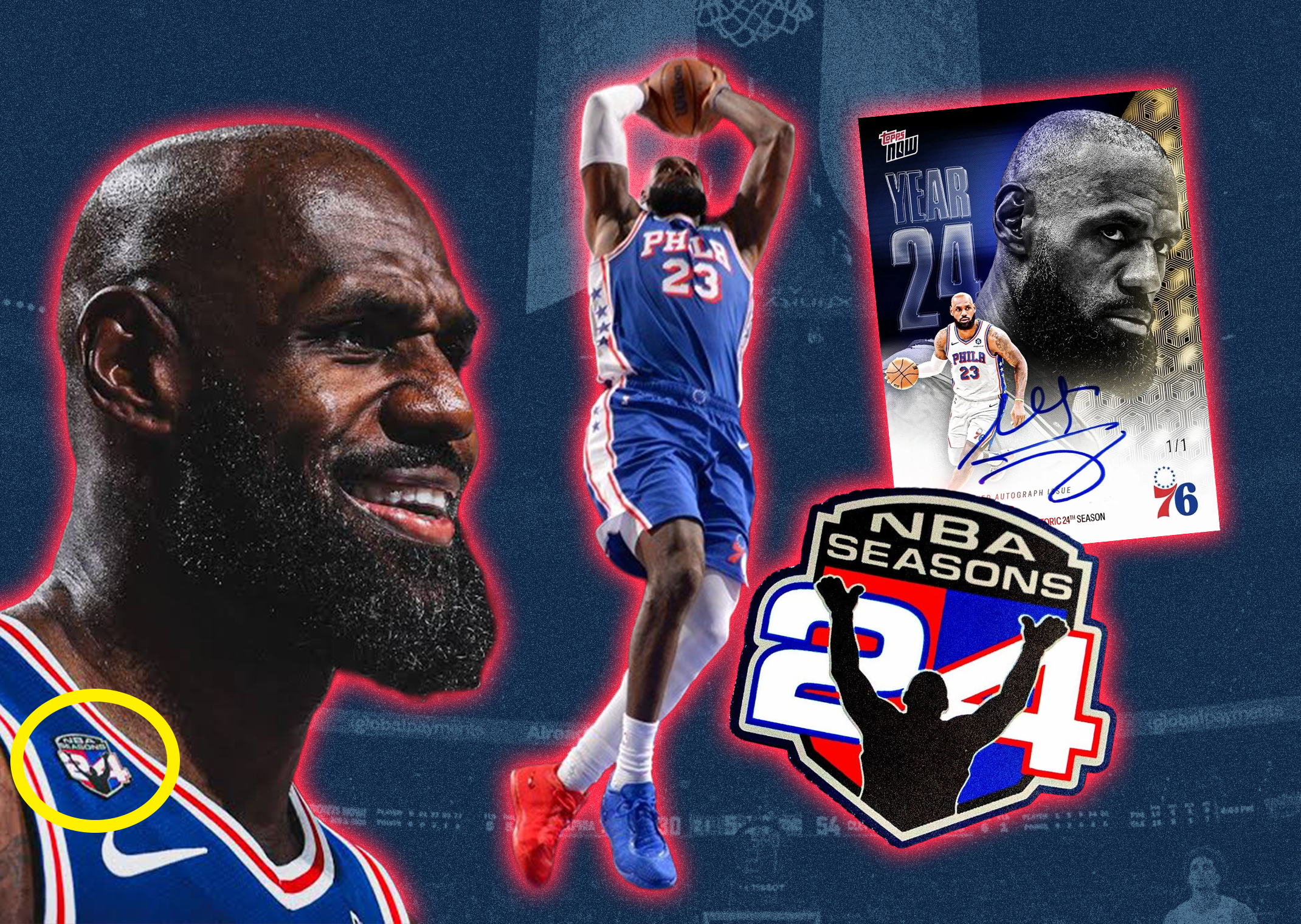 LeBron James and Topps create Year 24 patch