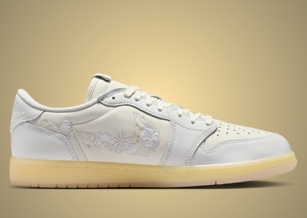 Air Jordan 1 Retro Low OG Floral Swoosh - Medial