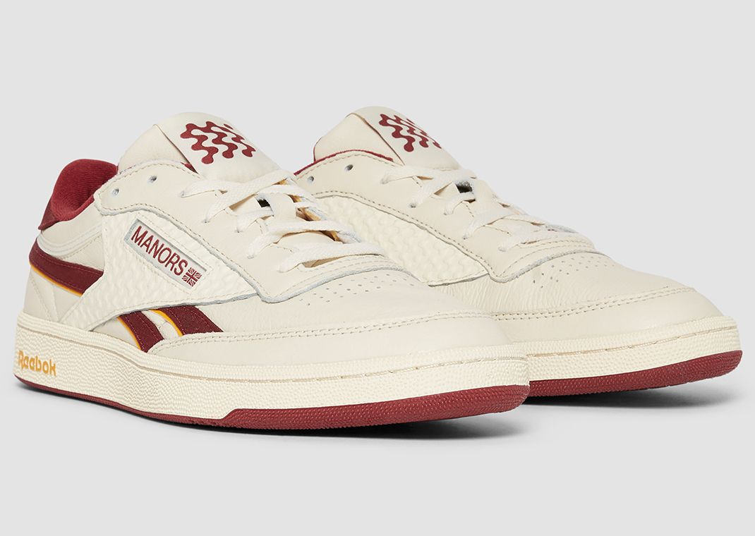 MANORS x Reebok Club C Revenge Vintage Burgundy Angle