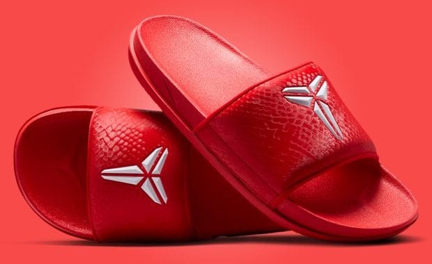 Kobe's Nike Offcourt Slides Get University Red Remix