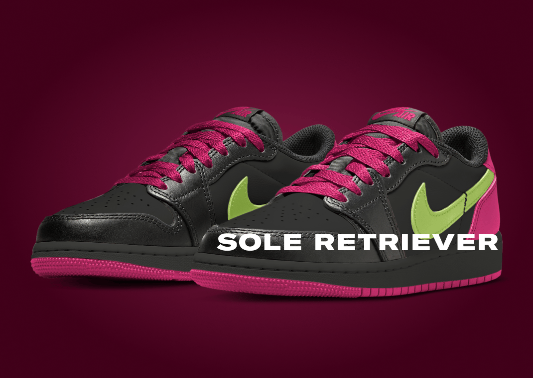 Air Jordan 1 Retro Low OG Black Raspberry (GS) Angle