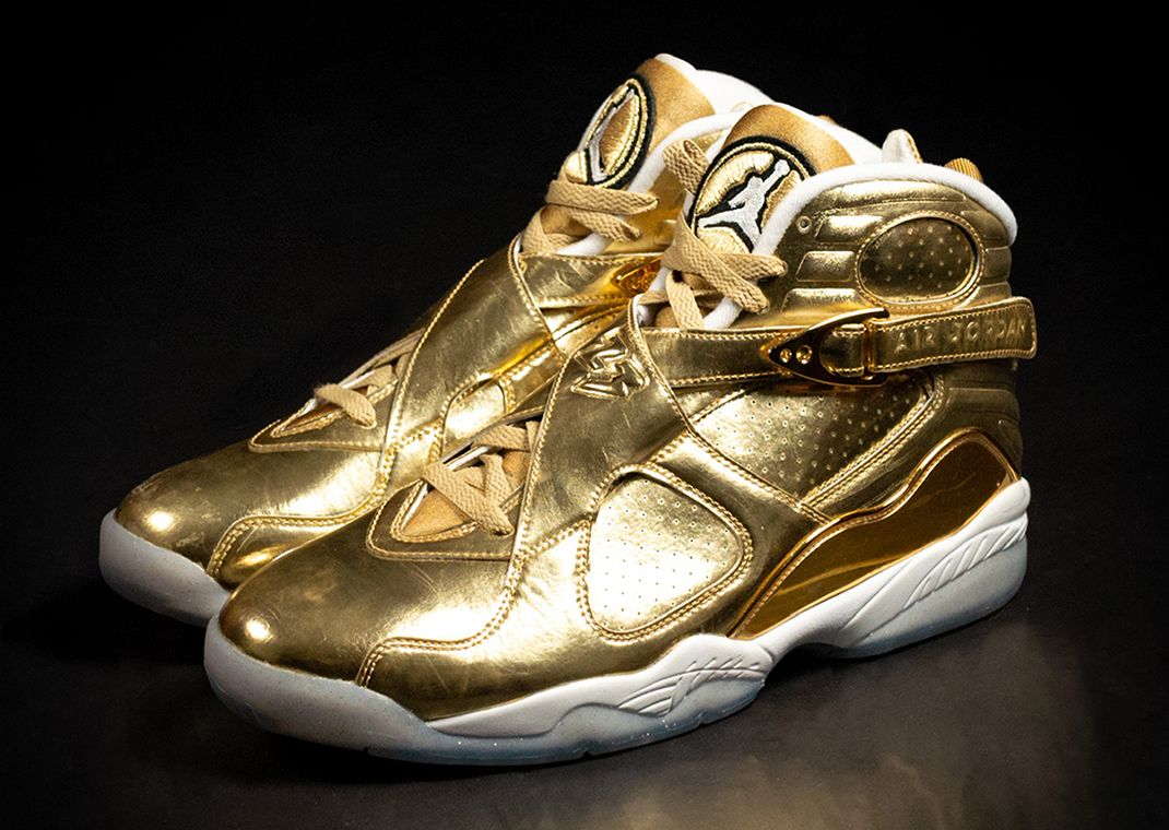 Jordan 8 retro white and gold online