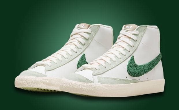 This Nike Blazer Mid Has A Green Shaggy Swoosh