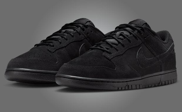 The Nike Dunk Low Triple Black Suede Turns Down the Lights