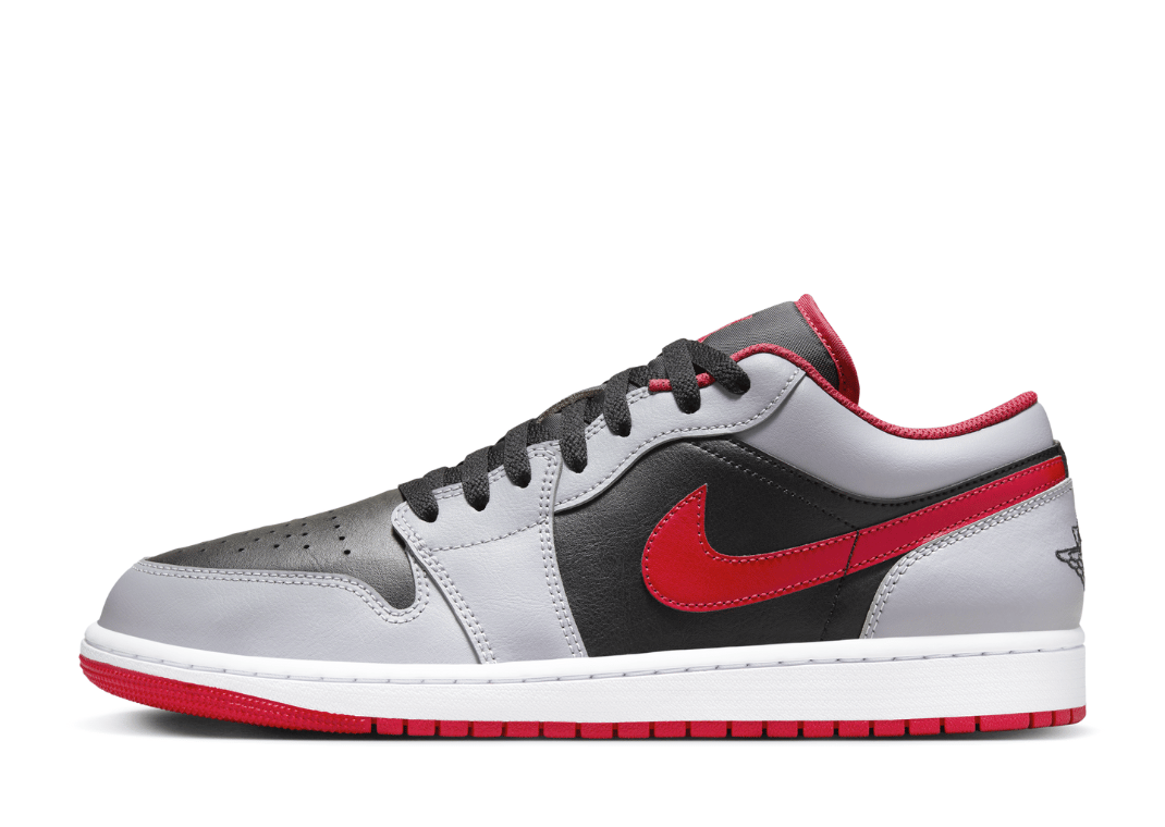 Air Jordan 1 Low Black Cement Grey Fire Red