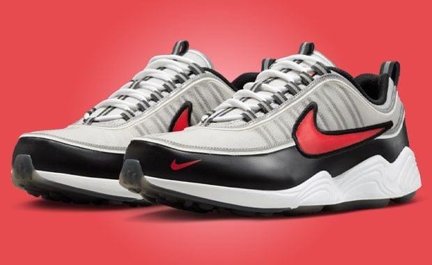 The Nike Air Zoom Spiridon Metallic Silver Sport Red Mimics The Original Spiridon Colorway