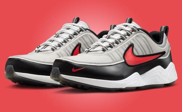 Nike Air Zoom Spiridon Metallic Silver Sport Red