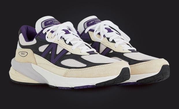 New Balance 990v6 Made in USA White Black Plum