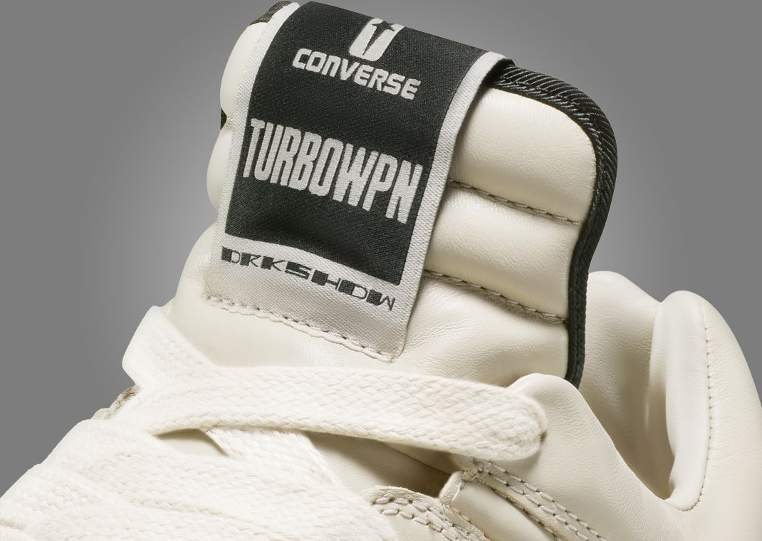 Rick Owens x Converse DRKSHDW TURBOWPN Ox Oyster Tongue Detail